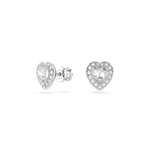 Swarovski Ariana Grande x Swarovski Stud Earrings Mixed cuts Heart White Rhodium plated