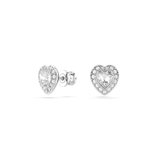 Swarovski Ariana Grande x Swarovski Stud Earrings Mixed cuts Heart White Rhodium plated