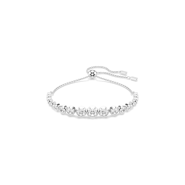 Swarovski Imber Tennis Bracelet Mixed Round Cuts White Rhodium Plated