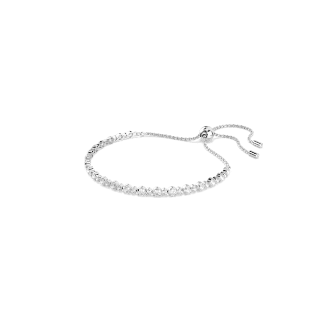 Swarovski Matrix Tennis Bracelet Mixed Round Cuts White Rhodium Plated