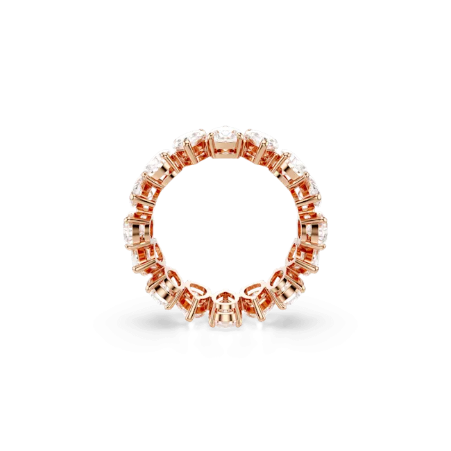Swarovski Matrix Vittore Ring Pear cut White Rose gold-tone finish Size 52