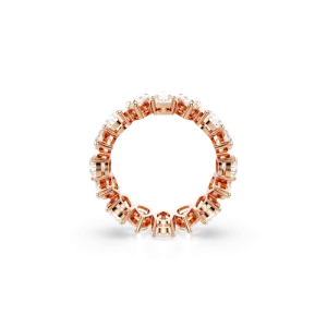 Swarovski Matrix Vittore Ring Pear cut White Rose gold-tone finish Size 52