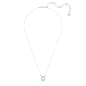 Swarovski Millenia Necklace Square Swarovski Zirconia, White, Rhodium Plated
