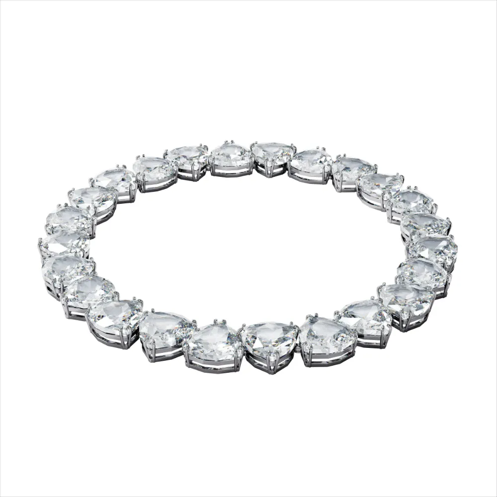 Swarovski Millenia Necklace Triangle, White, Rhodium Plated