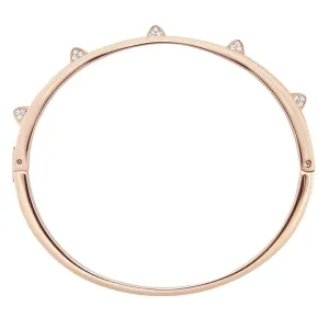 Swarovski Tactic Bangle White, Rose-Gold Tone Plated