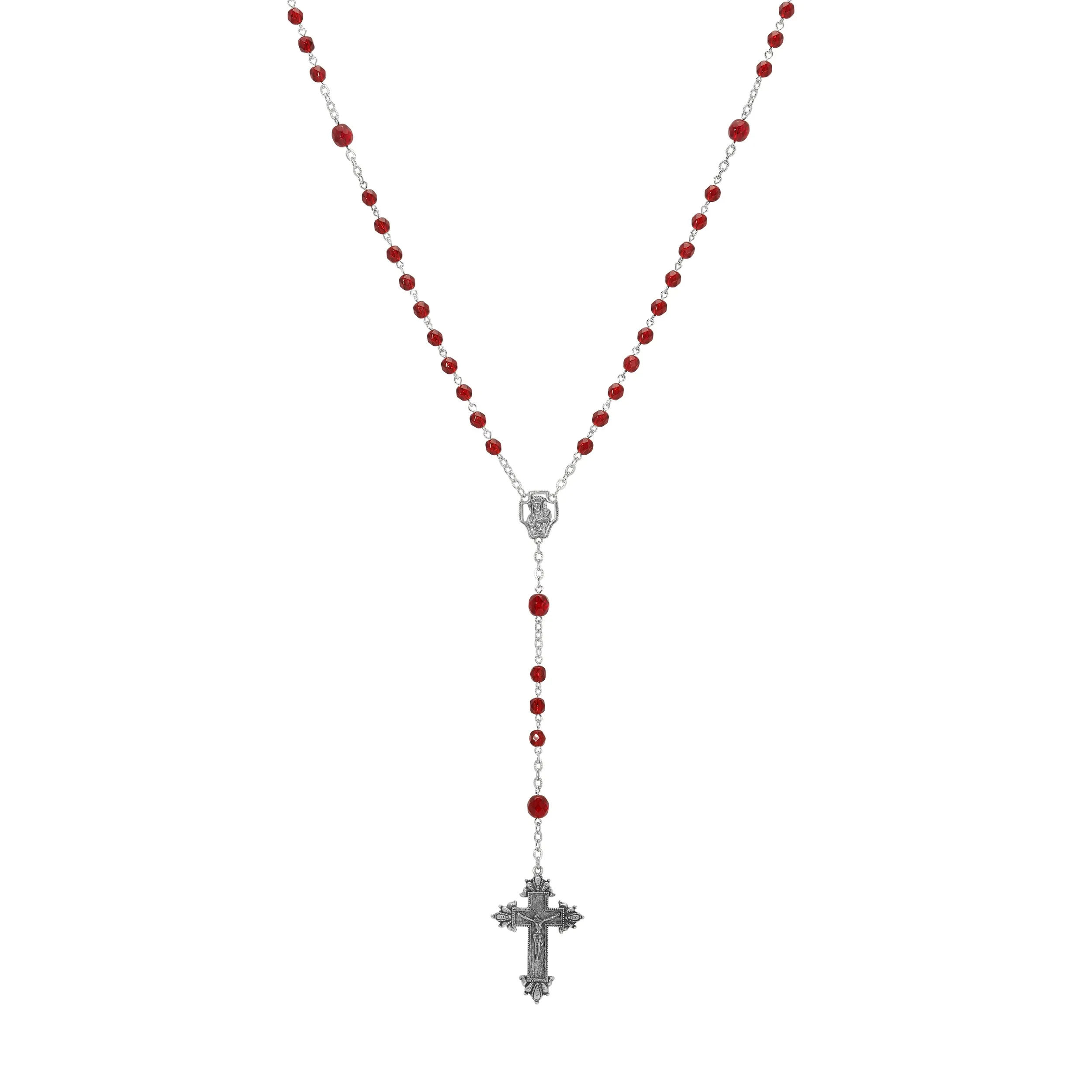 Symbols Of Faith Beaded Crucifix Rosary Necklace 1928 Jewelry