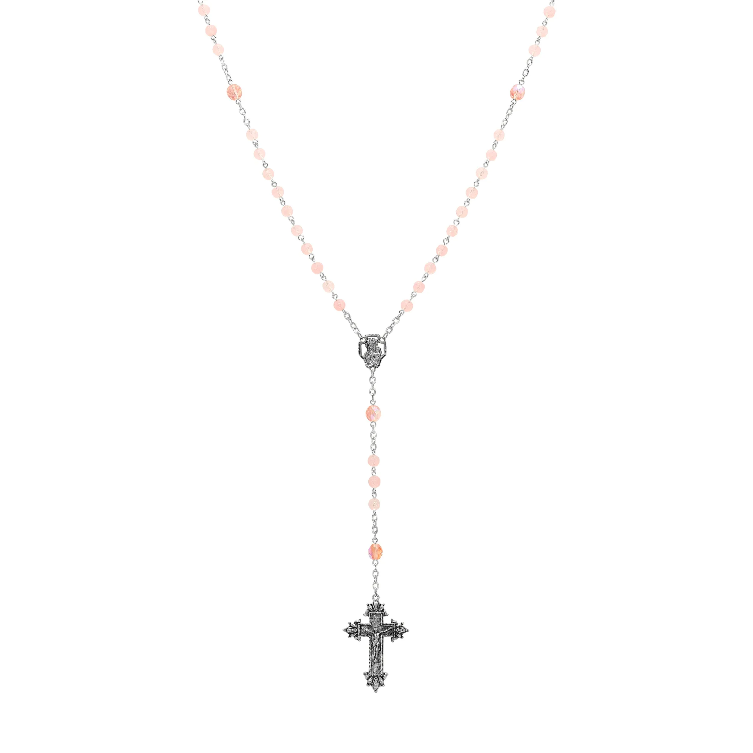Symbols Of Faith Beaded Crucifix Rosary Necklace 1928 Jewelry