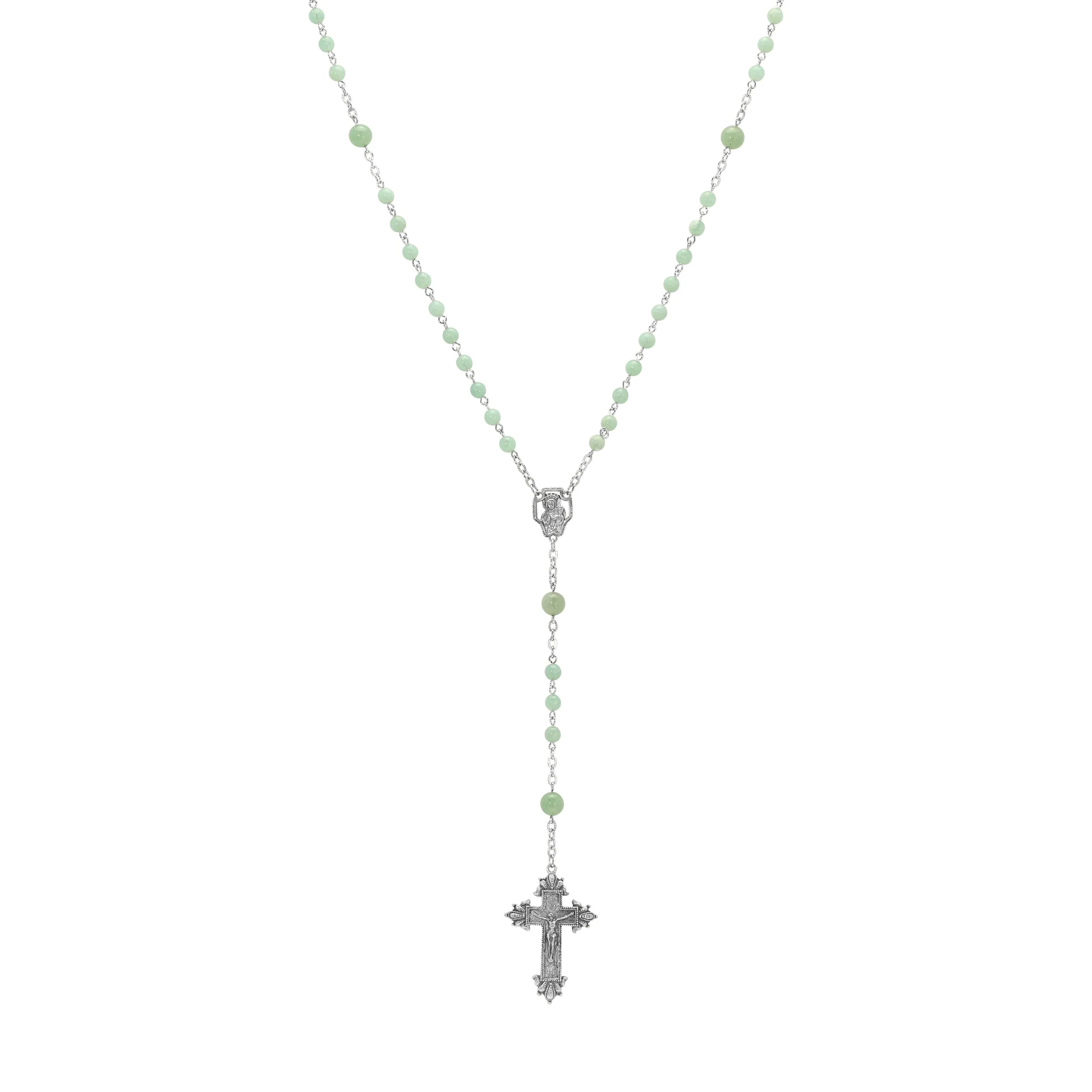 Symbols Of Faith Beaded Crucifix Rosary Necklace 1928 Jewelry