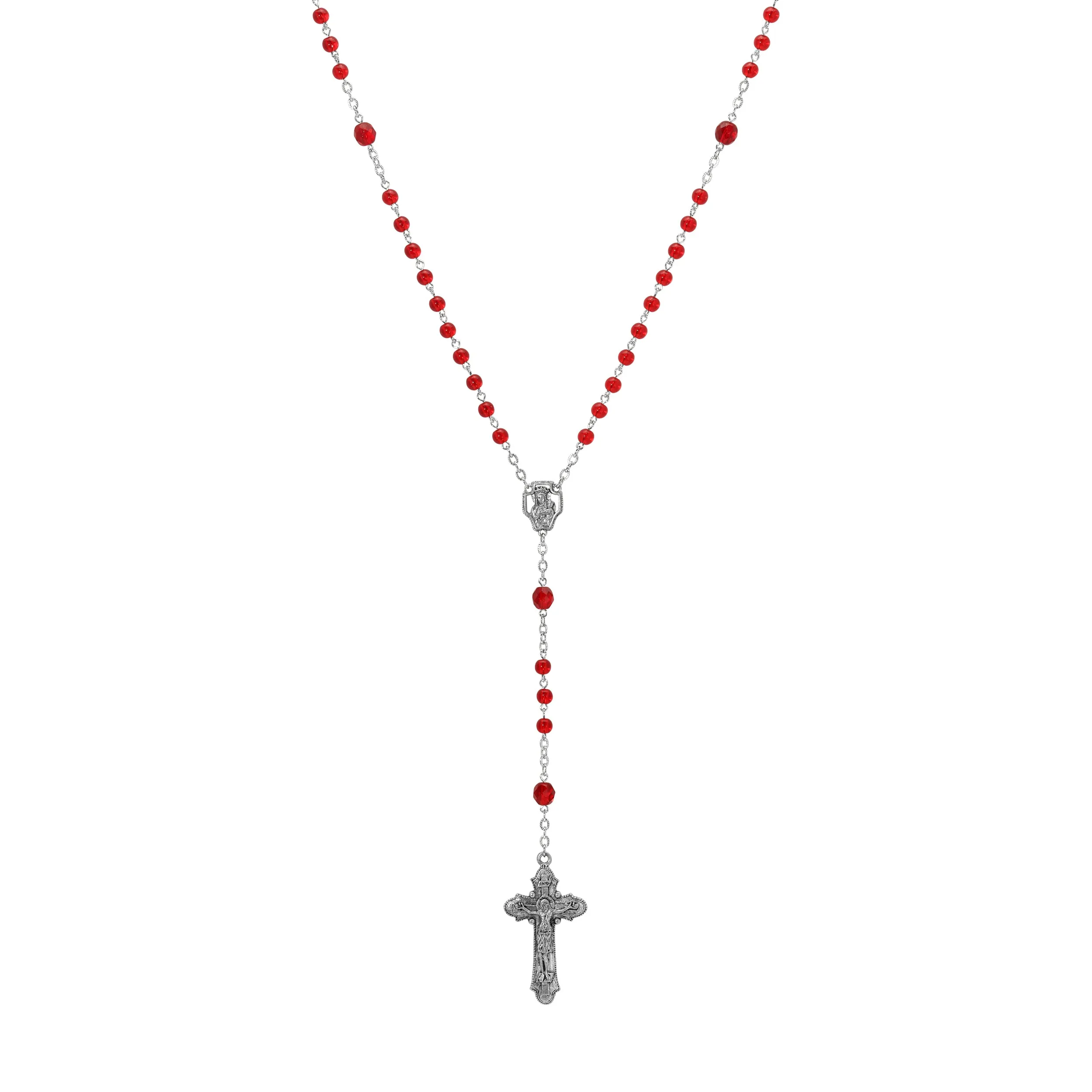 Symbols Of Faith Beaded Crucifix Rosary Necklace 1928 Jewelry