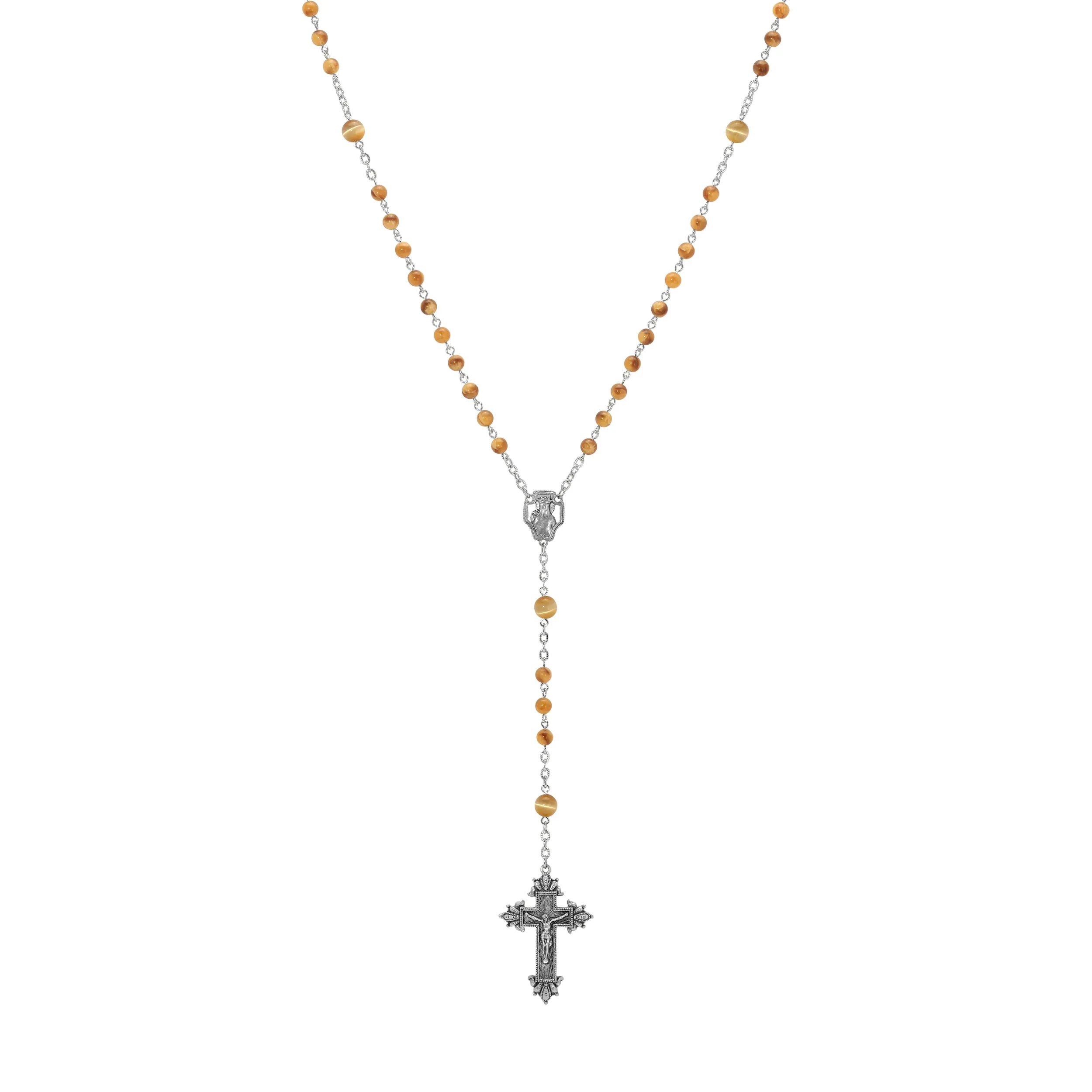 Symbols Of Faith Beaded Crucifix Rosary Necklace 1928 Jewelry