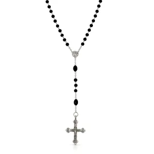 Symbols Of Faith Black Bead Crucifix Rosary 1928 Jewelry