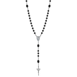 Symbols Of Faith Black Bead Papal Rosary 1928 Jewelry