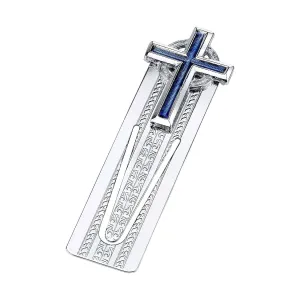 Symbols Of Faith Blue Cross Floral Bookmark 1928 Jewelry