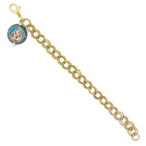 Symbols Of Faith Chain Link Bracelet With Mary And Child Charm 1928 Jewelry