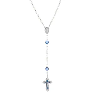 Symbols Of Faith Channel Crystal Faux Pearl Hand Enamel Channel Rosary 1928 Jewelry
