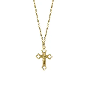 Symbols Of Faith Crucifix Cross Pendant Necklace 18" 1928 Jewelry