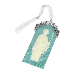 Symbols Of Faith Crystal Ab St. Patrick Cameo Christmas Tree Ornament 1928 Jewelry