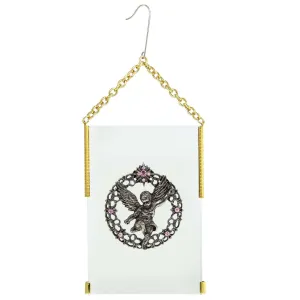 Symbols Of Faith Crystal Angel Glass Hanging Christmas Tree Ornament 1928 Jewelry