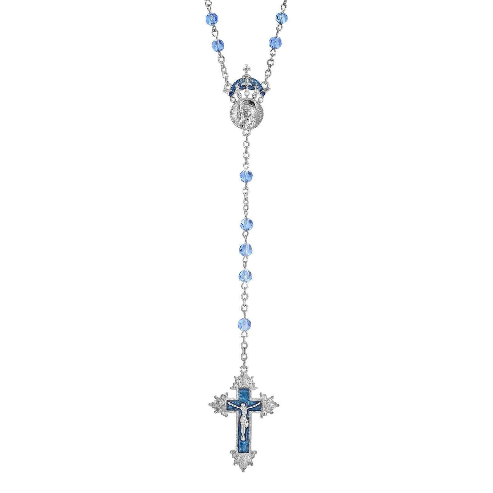 Symbols Of Faith Glass Beaded Hand Enamel King Of Kings Rosary 1928 Jewelry