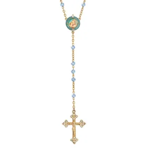 Symbols Of Faith Glass Beaded Hand Enamel Mary And Child Decal Rosary 1928 Jewelry