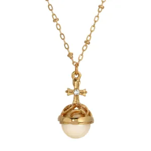 Symbols Of Faith Globus Cruciger Inspired Pendant Necklace 16" 1928 Jewelry