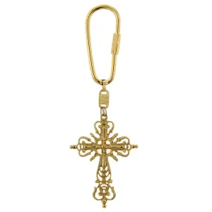 Symbols Of Faith Gold Inspirational Cross Carabiner Key Chain 1928 Jewelry