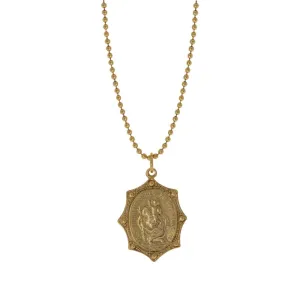 Symbols Of Faith Gold St. Christopher Pendant Necklace 18" 1928 Jewelry