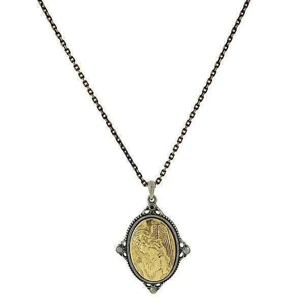 Symbols Of Faith Guardian Angel Pendant Necklace 16"   3" Extender 1928 Jewelry