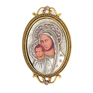 Symbols Of Faith Iconica Mary And Child Brooch 1928 Jewelry