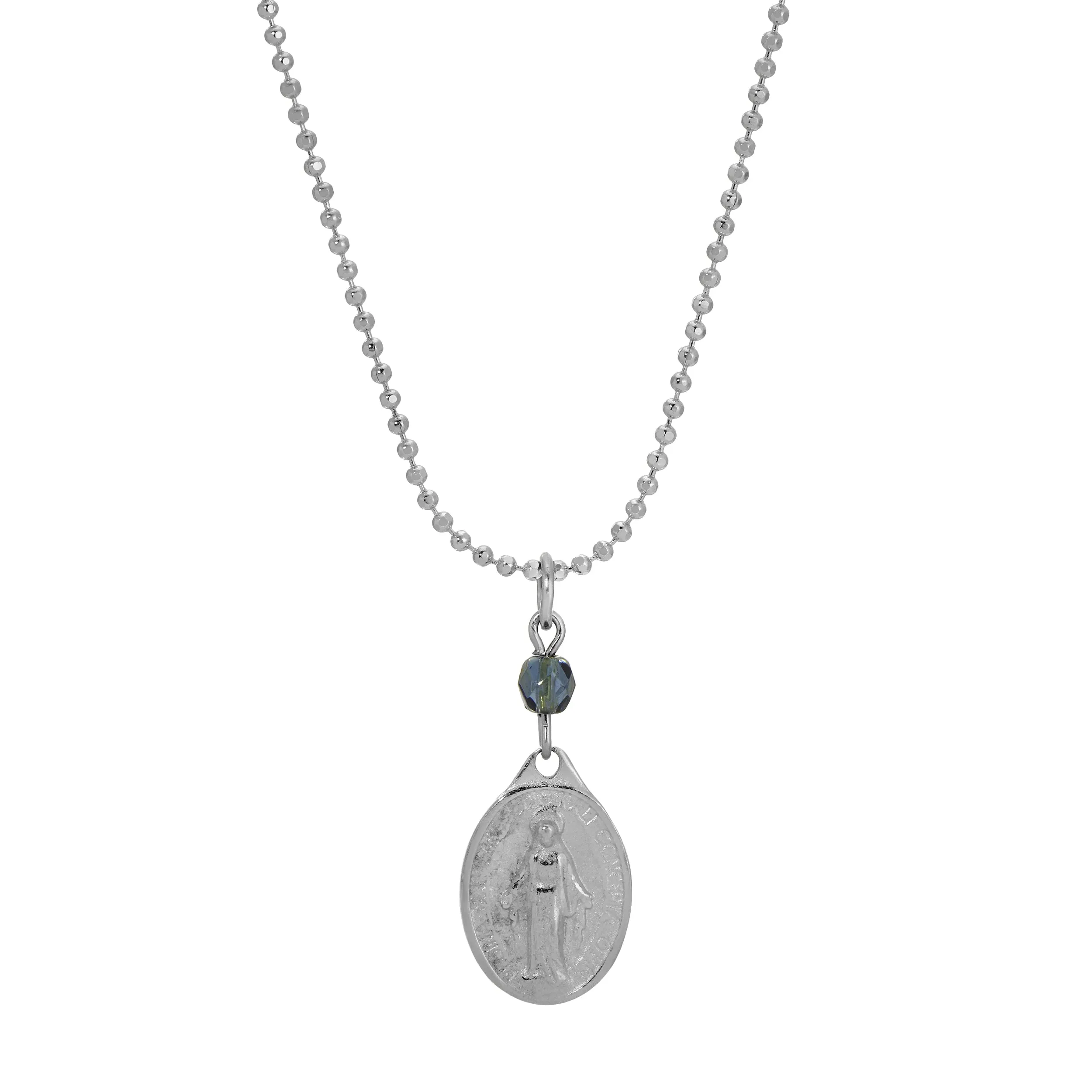 Symbols Of Faith Miraculous Medal Pendant Necklace 16" 1928 Jewelry