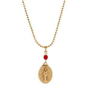 Symbols Of Faith Miraculous Medal Pendant Necklace 16" 1928 Jewelry