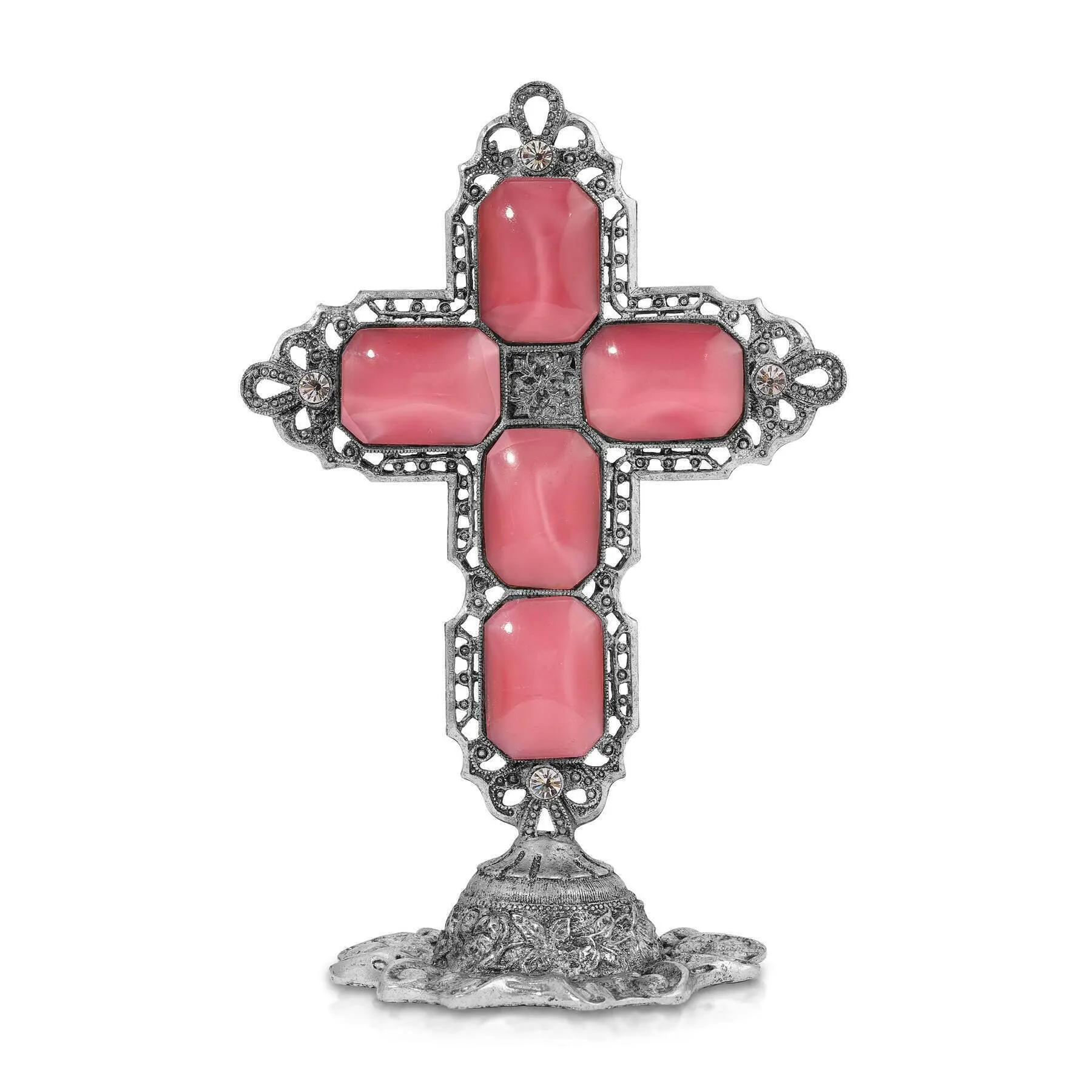 Symbols Of Faith Octagon Stone Cross Tabletop Stand 1928 Jewelry