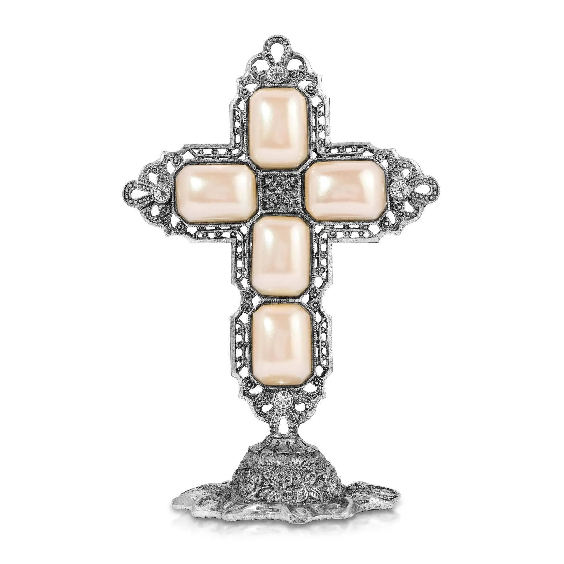 Symbols Of Faith Octagon Stone Cross Tabletop Stand 1928 Jewelry