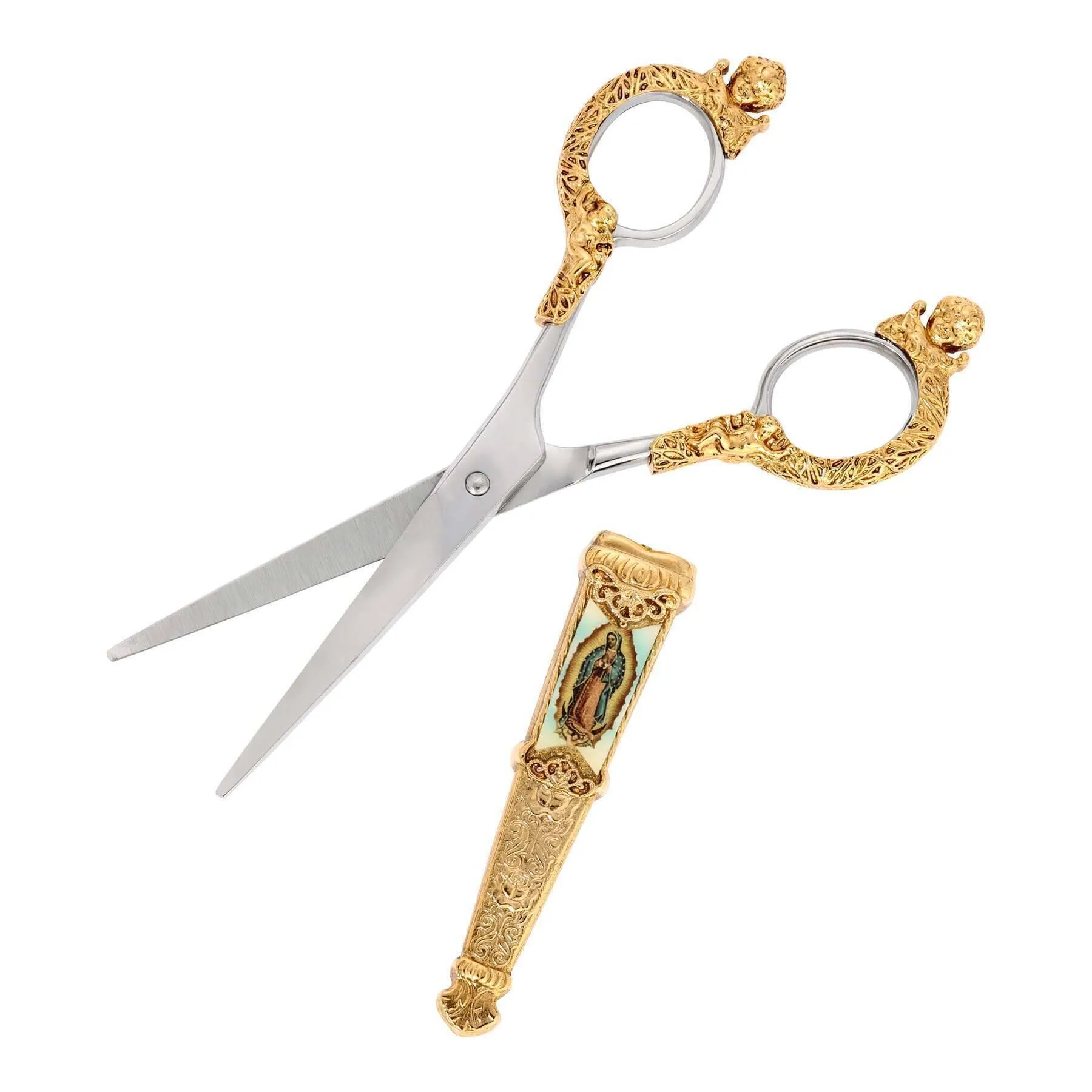 Symbols Of Faith Our Lady Of Guadalupe Cherub Scissors 1928 Jewelry