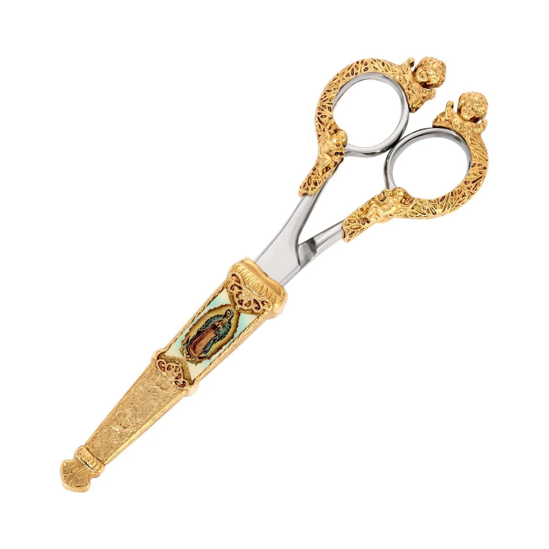 Symbols Of Faith Our Lady Of Guadalupe Cherub Scissors 1928 Jewelry