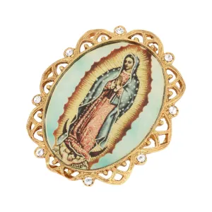 Symbols Of Faith Our Lady Of Guadalupe Crystal Pin 1928 Jewelry