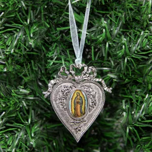 Symbols Of Faith Our Lady Of Guadalupe Decal Heart Christmas Tree Ornament 1928 Jewelry