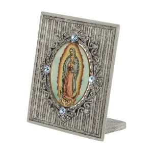 Symbols Of Faith Our Lady Of Guadalupe Pewter Tabletop Decor Plaque 1928 Jewelry