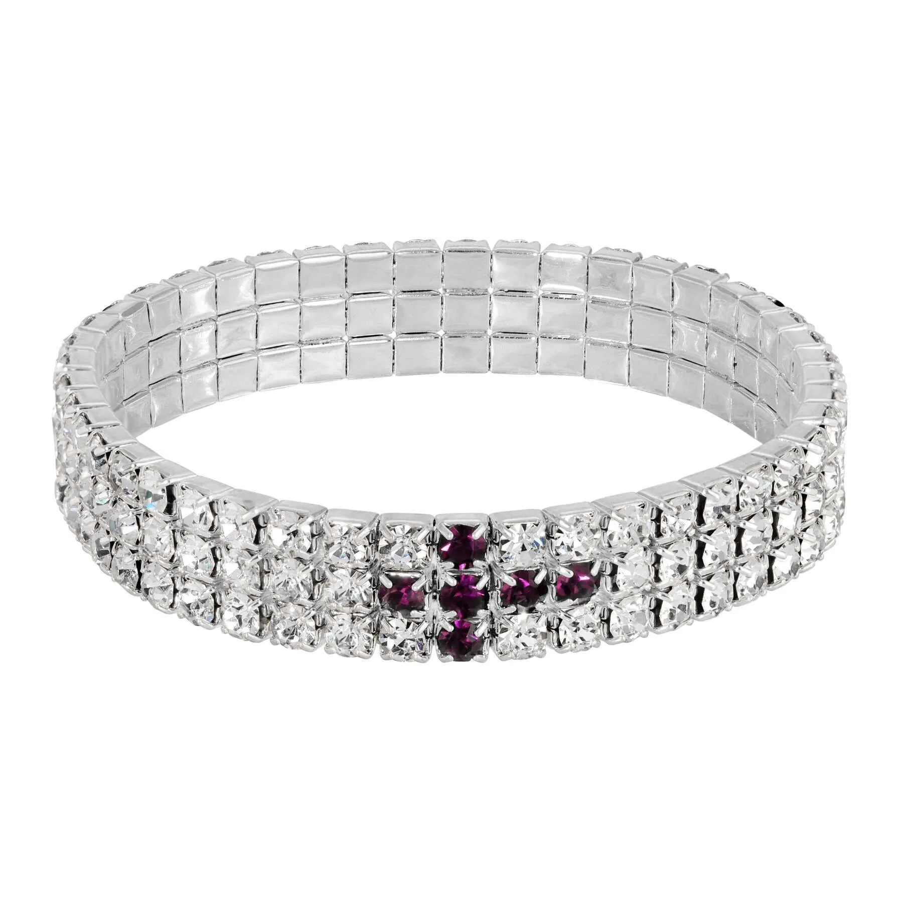 Symbols Of Faith Rhinestone Cross Stretch Bracelet 1928 Jewelry