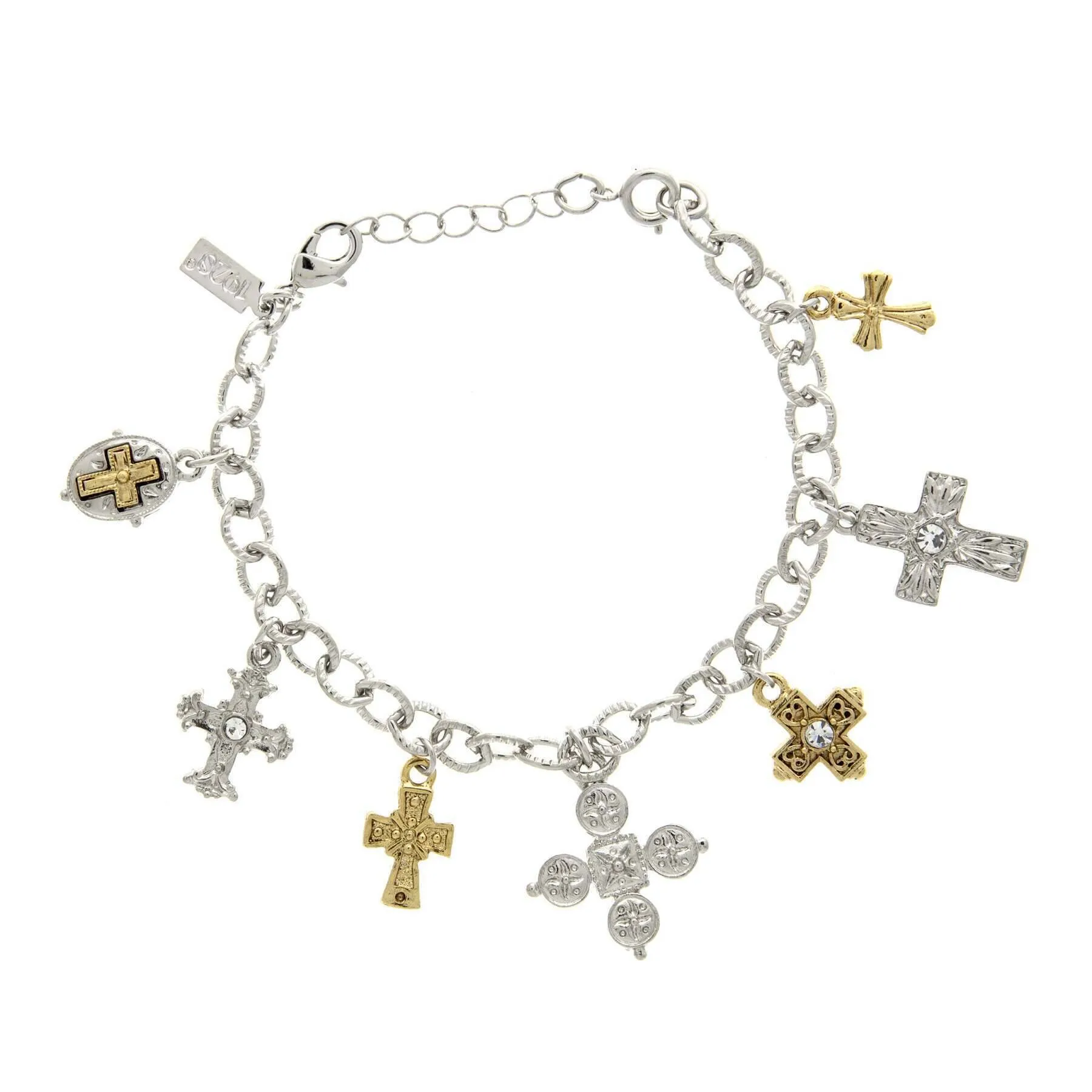 Symbols Of Faith Seven Cross Charm Bracelet 1928 Jewelry