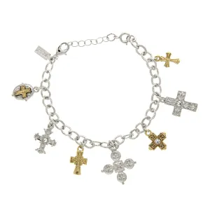 Symbols Of Faith Seven Cross Charm Bracelet 1928 Jewelry