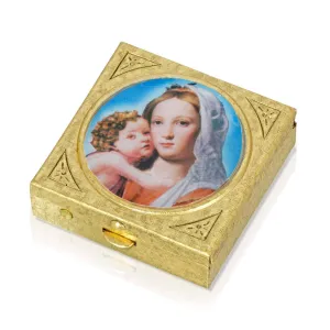 Symbols Of Faith Square Mother and Child Pillbox 1928 Jewelry