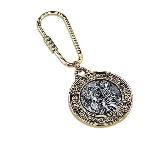 Symbols Of Faith St. Christopher Carabiner Key Chain 1928 Jewelry