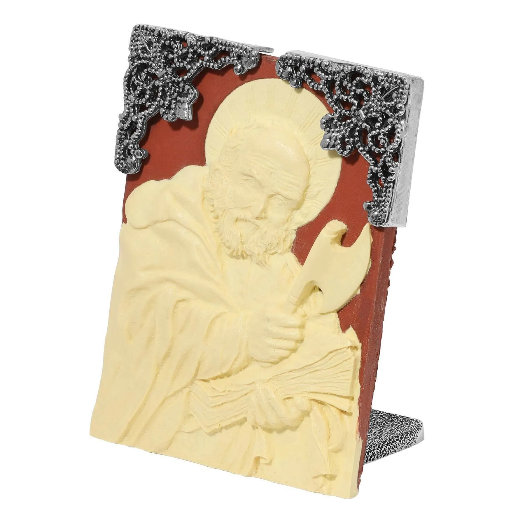 Symbols Of Faith St Jude Cameo Tabletop Deco Plaque 1928 Jewelry