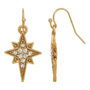 Symbols Of Faith Star Of Bethlehem Crystal Drop Earrings 1928 Jewelry