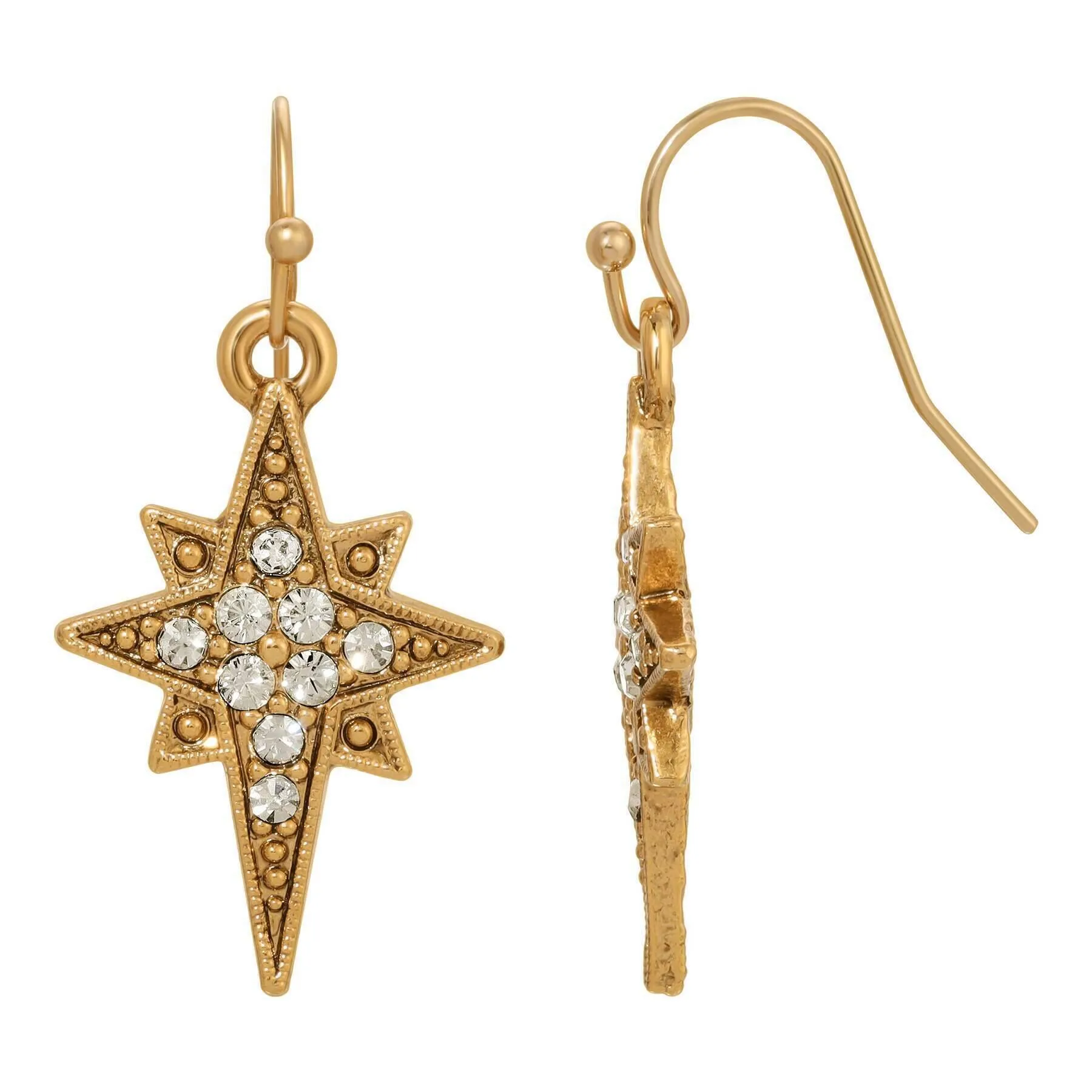 Symbols Of Faith Star Of Bethlehem Crystal Drop Earrings 1928 Jewelry