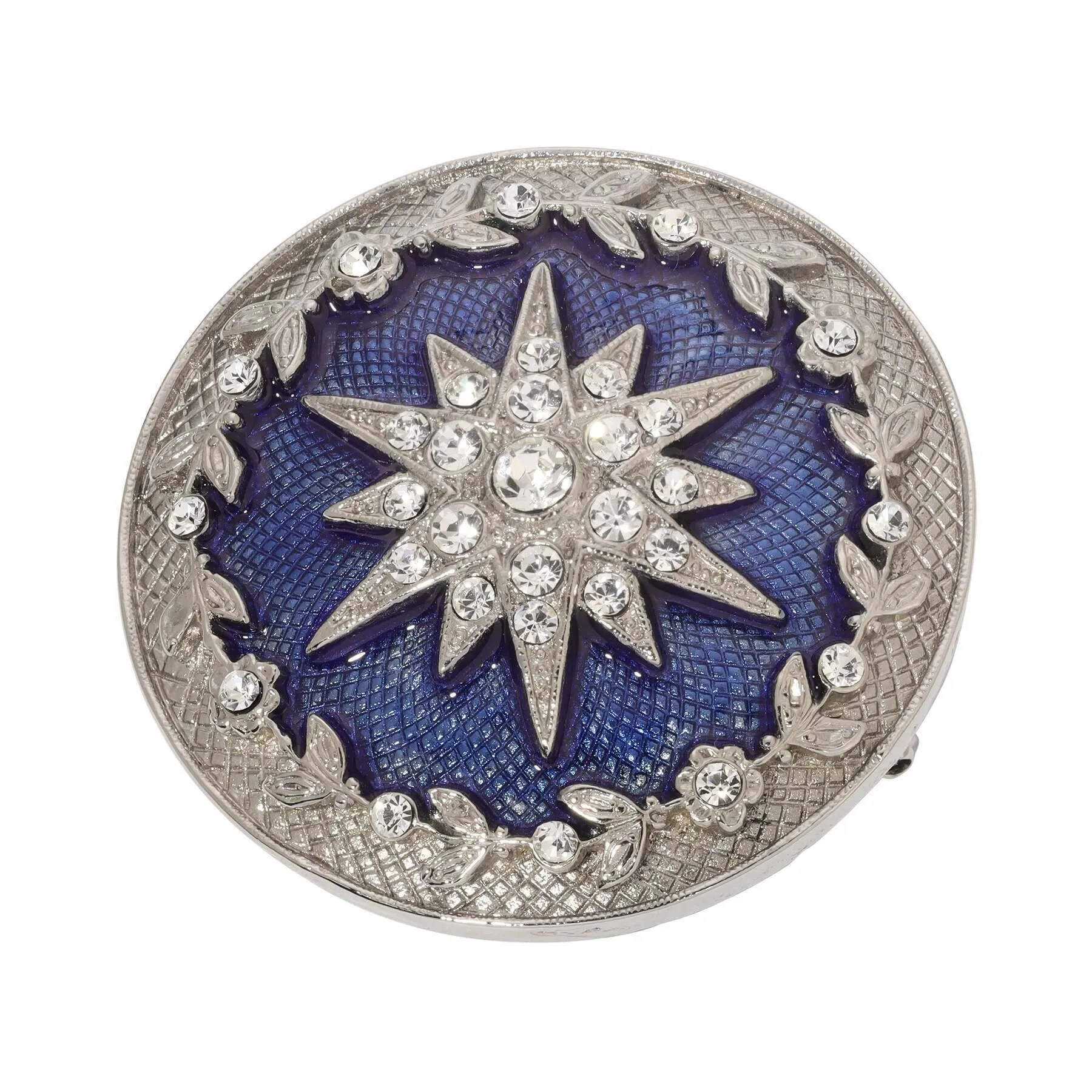 Symbols Of Faith Star Of Bethlehem Crystal Enamel Round Pin 1928 Jewelry