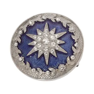 Symbols Of Faith Star Of Bethlehem Crystal Enamel Round Pin 1928 Jewelry