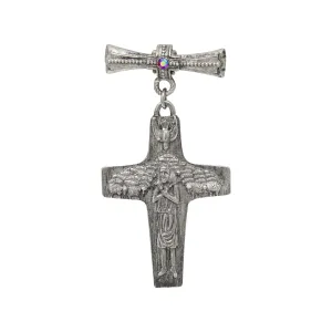 Symbols Of Faith The Good Shepherd Cross Red AB Crystal Pin 1928 Jewelry