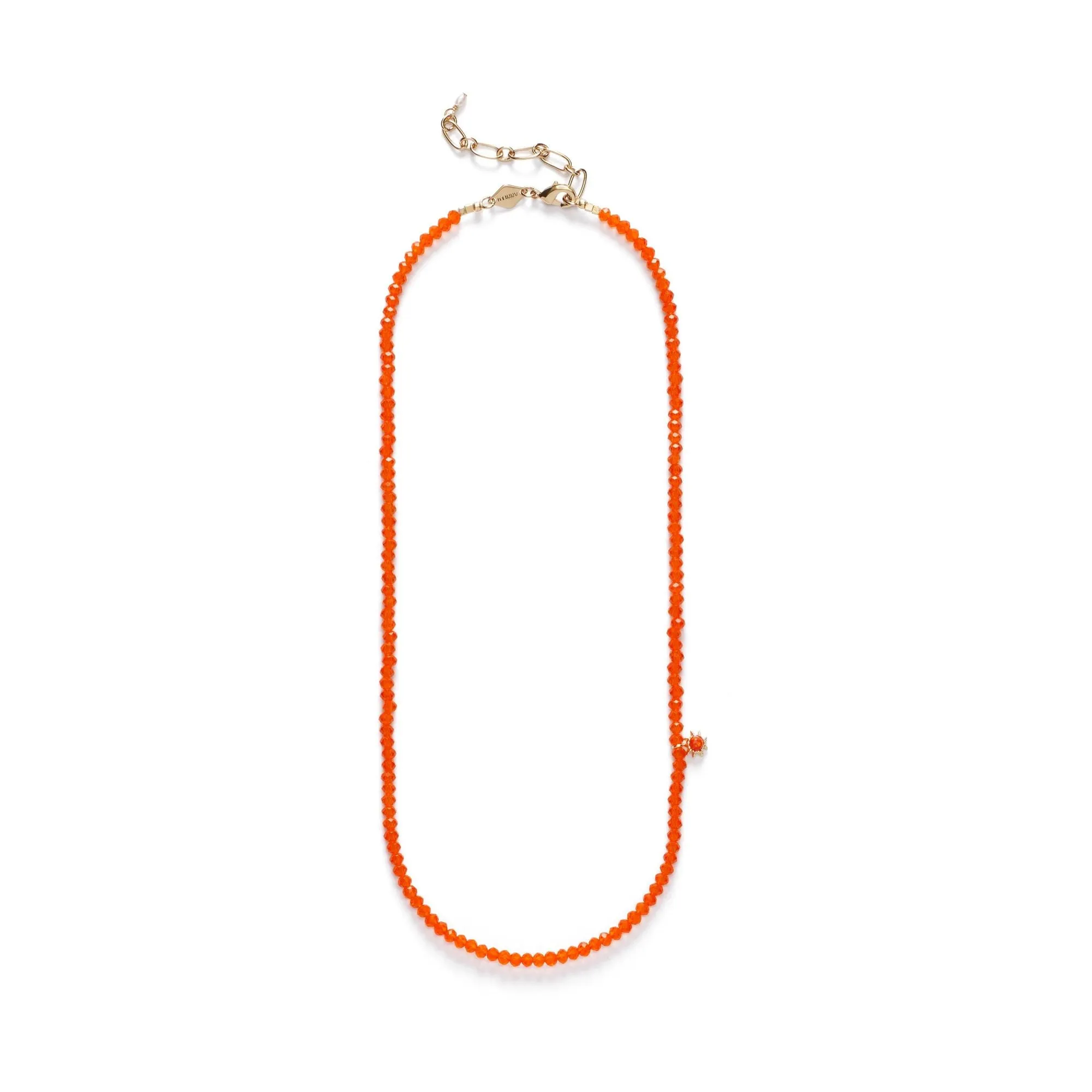 Tangerine Dream Gold Plated Necklace w. Beads